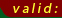 valid code